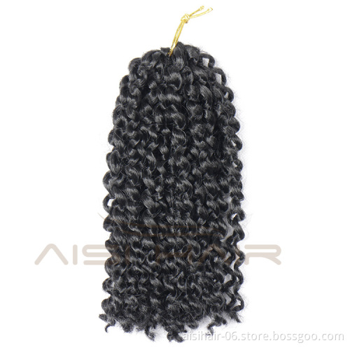 Aisi Hair 8 Inch 120g Curly Crochet Hair Marley Braids Synthetic Crochet Braids Hair Extensions for Women